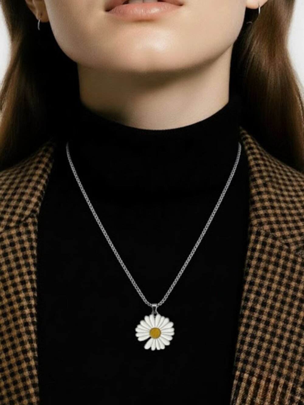 Whimsical Daisy Pendant Necklace | Nature-Inspired Floral Jewelry NWT